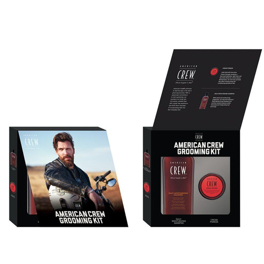 American Crew Grooming Kit - Daily Moisturising Shampoo 250ml and Cream Pomade 85g